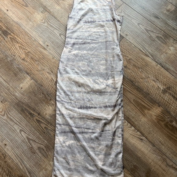 Boohoo Neutral Mesh Maxi Dress - Picture 2 of 9